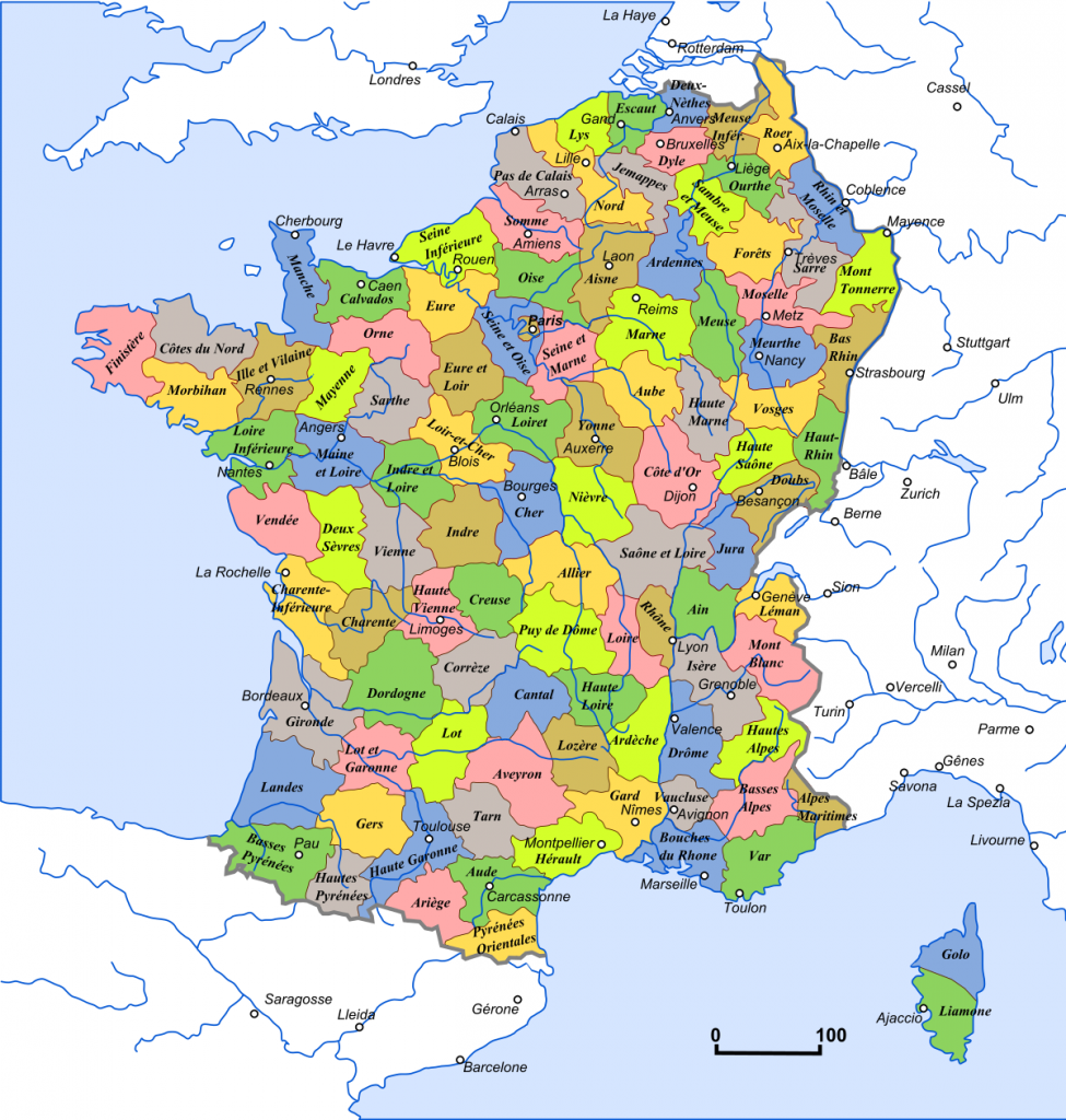 carte région parisienne avec départements